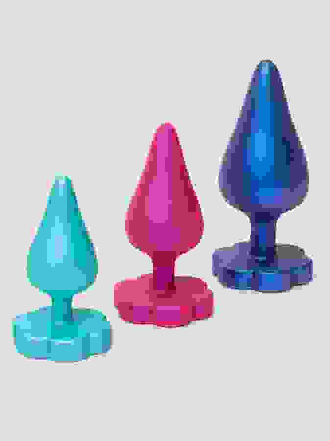 ROMP Luster Silicone Butt Plug Set, Purple, hi-res